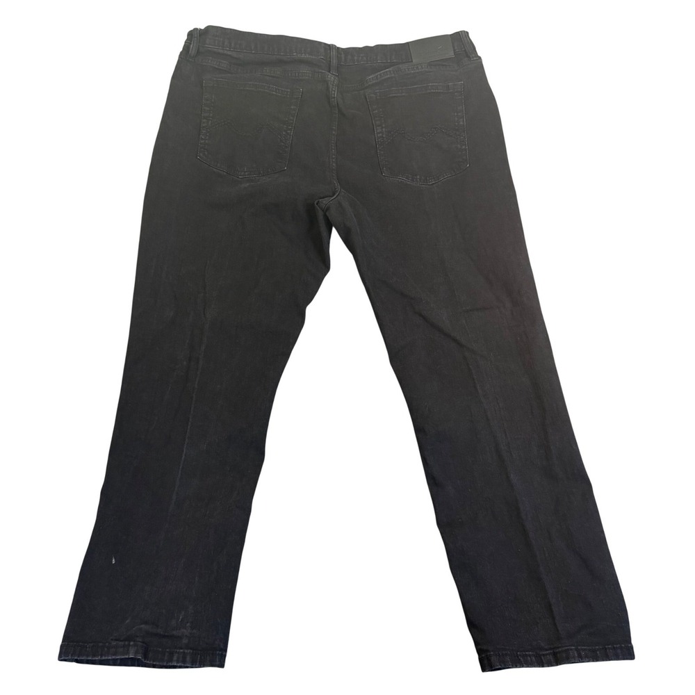 Urban Mens Black Straight Leg Denim Jeans 42x30 Dark Wash Classic Fit